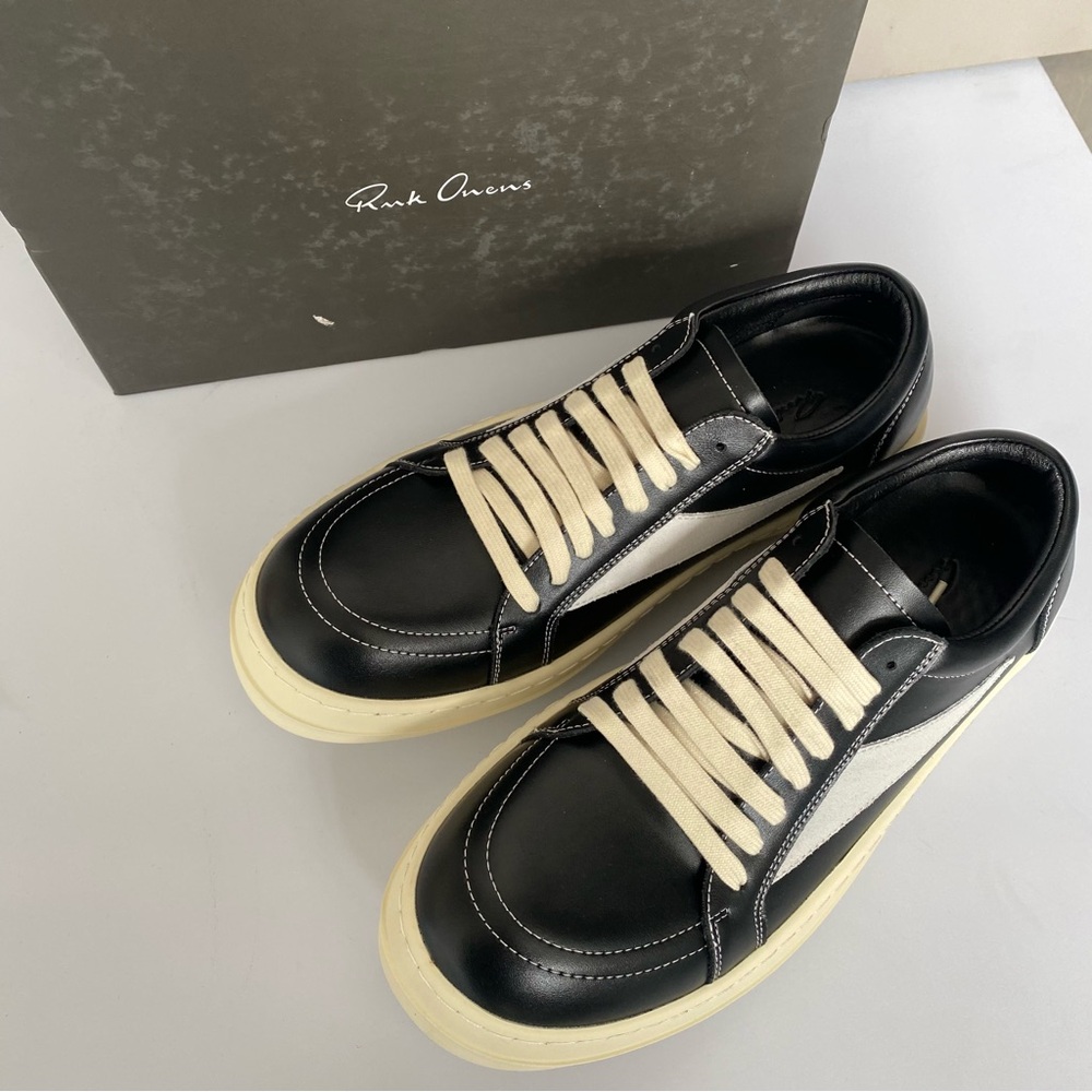 Rick Owens Black and White Men's Shoes